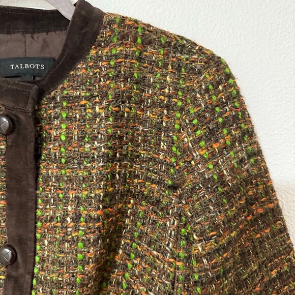 Talbots Women's Tweed Button Front Blazer Jacket Size 10 - Picture 6 of 13